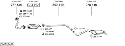 Układ wydechowy BOSAL SYS10488