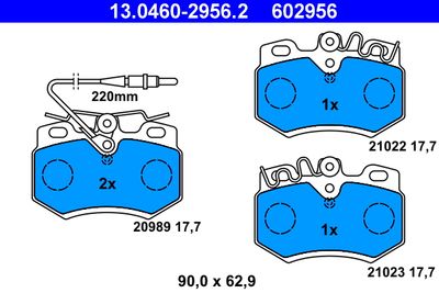 Brake Pad Set, disc brake 13.0460-2956.2