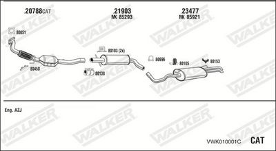 Изпускателна система WALKER VWK010001C