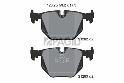 комплект спирачно феродо, дискови спирачки PAGID T1120N