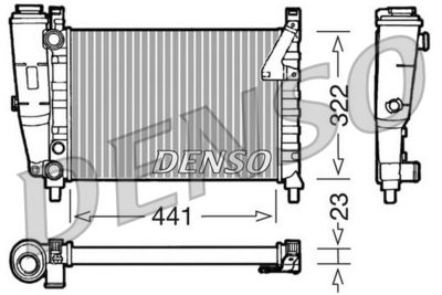 Радиатор, охлаждение двигателя DENSO DRM09143 для FIAT DUNA