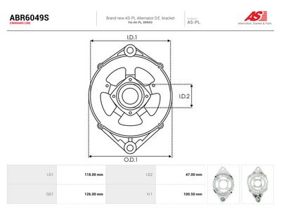 Ochranná krytka alternátora AS-PL ABR6049S