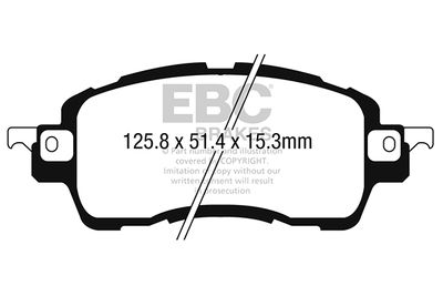 Комплект тормозных колодок, дисковый тормоз EBC Brakes DPX2275 для MAZDA 2