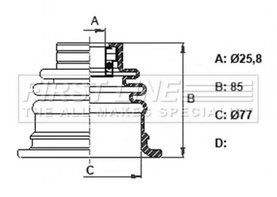 Bellow, drive shaft FIRST LINE FCB6327