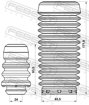 Dust Cover Kit, shock absorber FDSHB-FUSF-KIT