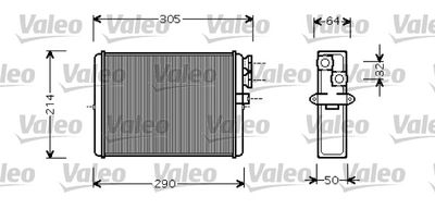 Теплообменник, отопление салона VALEO 812328 для VOLVO S80