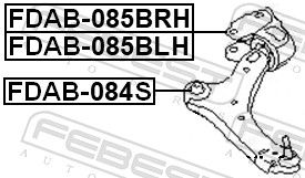 Mounting, control/trailing arm FDAB-084S