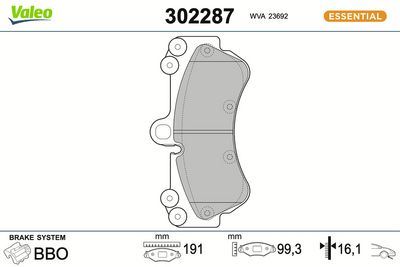 SET PLACUTE FRANA FRANA DISC VALEO 302287