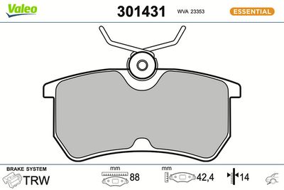BREMSBELAGSATZ SCHEIBENBREMSE