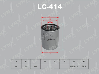 LC-414 LYNXauto Масляный фильтр