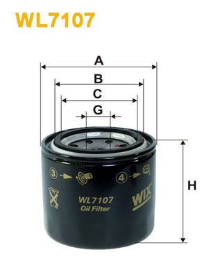 Oil Filter WIX FILTERS WL7107