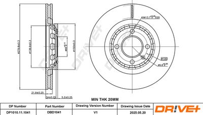 спирачен диск DR!VE+ DP1010.11.1041