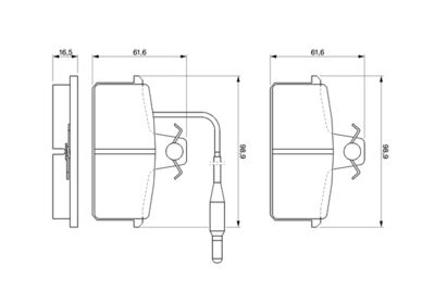 BREMSBELAGSATZ SCHEIBENBREMSE BOSCH 0986424081 1