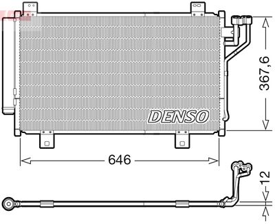 Конденсатор, кондиционер DENSO DCN44012 для MAZDA 6
