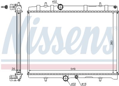 Radiator, engine cooling 63689A