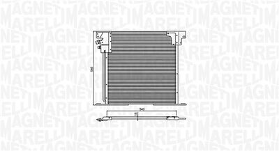 Skraplacz, klimatyzacja MAGNETI MARELLI 350203903000