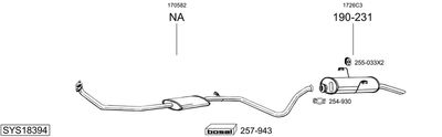 Układ wydechowy BOSAL SYS18394
