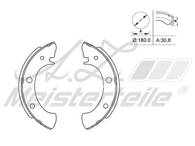 комплект спирачна челюст A.Z. Meisterteile AZMT-44-026-1453