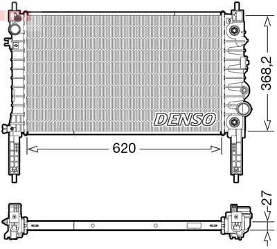 Радиатор, охлаждение двигателя DENSO DRM20119 для OPEL MOKKA