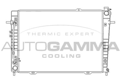 Радиатор, охлаждение двигателя AUTOGAMMA 107072 для HYUNDAI TUCSON
