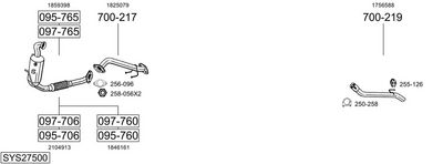 SISTEM DE ESAPAMENT BOSAL SYS27500