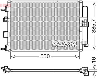 Конденсатор, кондиционер DENSO DCN10046 для FORD C-MAX