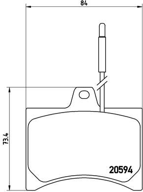 Комплект тормозных колодок, дисковый тормоз BREMBO P 61 007 для CITROËN LNA