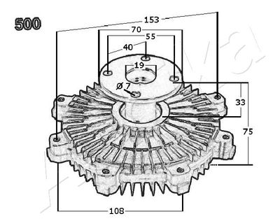CUPLA VENTILATOR RADIATOR ASHIKA 3605500 2