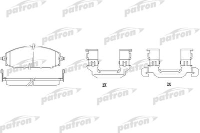 Комплект тормозных колодок, дисковый тормоз PATRON PBP1577 для NISSAN PATROL