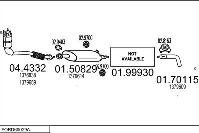 SISTEM DE ESAPAMENT MTS FORD60029A030420