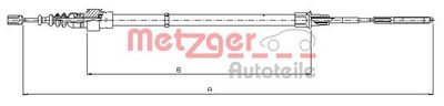 жило, ръчна спирачка METZGER AUTOTEILE 10.7406