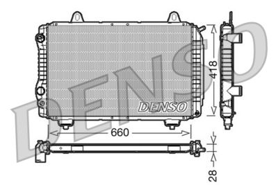 Радиатор, охлаждение двигателя DENSO DRM09071 для PEUGEOT 504