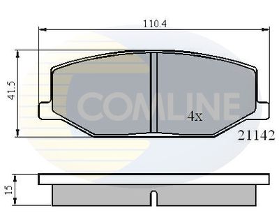 Комплект тормозных колодок, дисковый тормоз COMLINE CBP0195 для MAZDA AZ