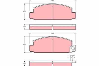 BREMSBELAGSATZ SCHEIBENBREMSE