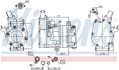 COMPRESOR CLIMATIZARE NISSENS 891066