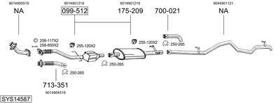 Układ wydechowy BOSAL SYS14587