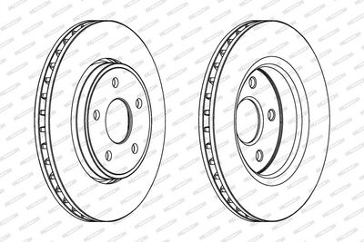 BREMSSCHEIBE FERODO DDF1593C1 1