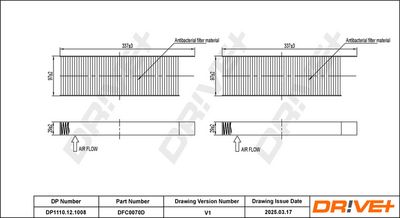 FILTER INNENRAUMLUFT DR!VE+ DP1110121008 1