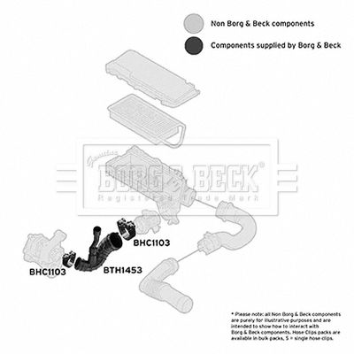 Przewód ssący, filtr powietrza BORG & BECK BTH1453