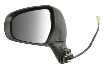 Zijspiegel Links (elektrisch, in reliëf, met verwarming, under-coated, met indicator) past: SUZUKI SX4 S-Cross 08.13-