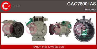 COMPRESOR CLIMATIZARE CASCO CAC78001AS