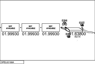 SISTEM DE ESAPAMENT MTS OPEL83188A007048
