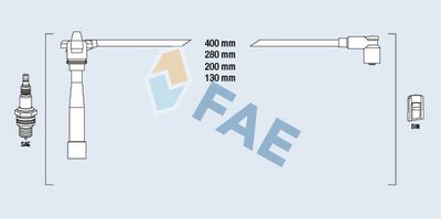 FAE Комплект проводов зажигания
