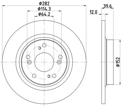 Тормозной диск MINTEX MDC1877 для HONDA S2000