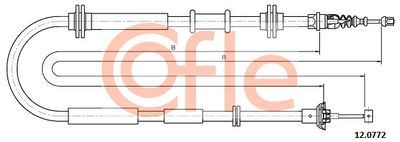 Тросик, cтояночный тормоз COFLE 12.0772 для FIAT TIPO