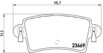 Bromsbeläggssats, skivbroms BREMBO P59040