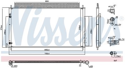 CONDENSATOR CLIMATIZARE NISSENS 941188 2
