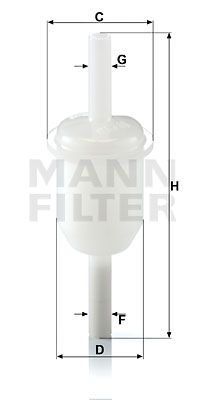 Топливный фильтр MANN-FILTER WK 31/4 для MERCEDES-BENZ 190