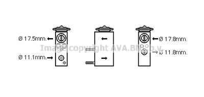 AVA QUALITY COOLING CN1276 Расширительный клапан кондиционера  для CITROËN  (Ситроен Дс3)