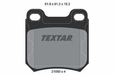 Комплект тормозных колодок, дисковый тормоз TEXTAR 2105002 для CHEVROLET OMEGA